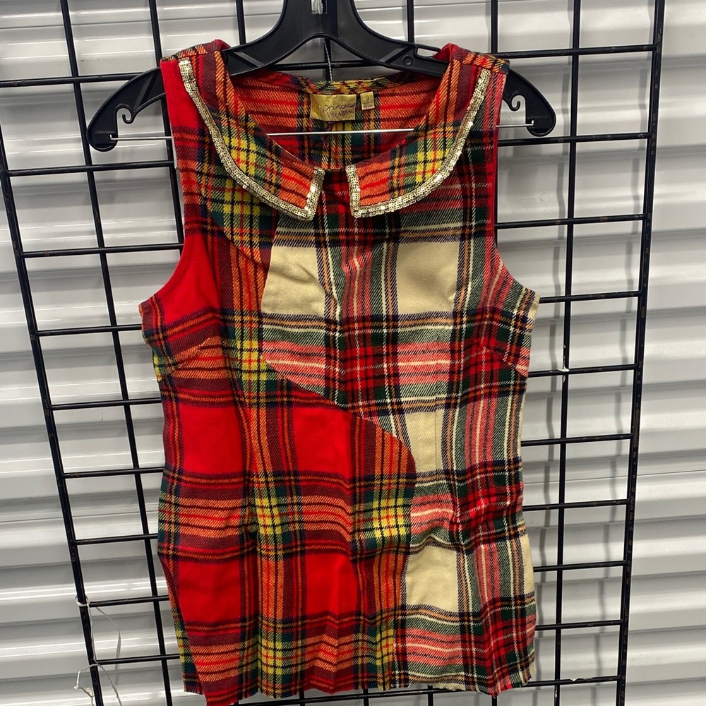 Princess Vera Wang Red Plaid Kids Dress